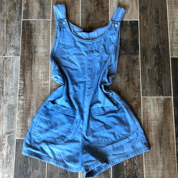 ✨ SOLD Vintage Blue Cotton Overalls Denim - Picture 2 of 10